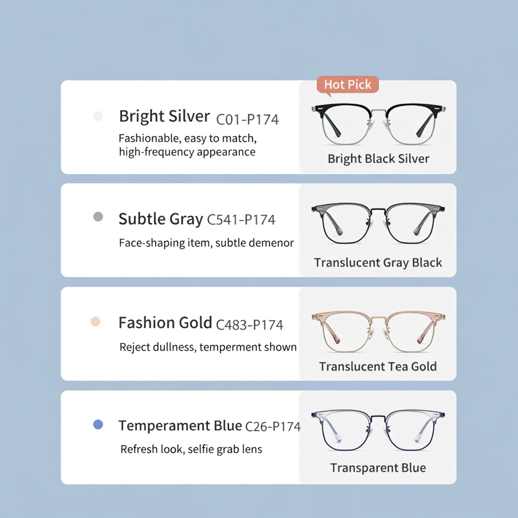 Eyeao Square Pure titanium Blue light blocking Optical frames ST6205