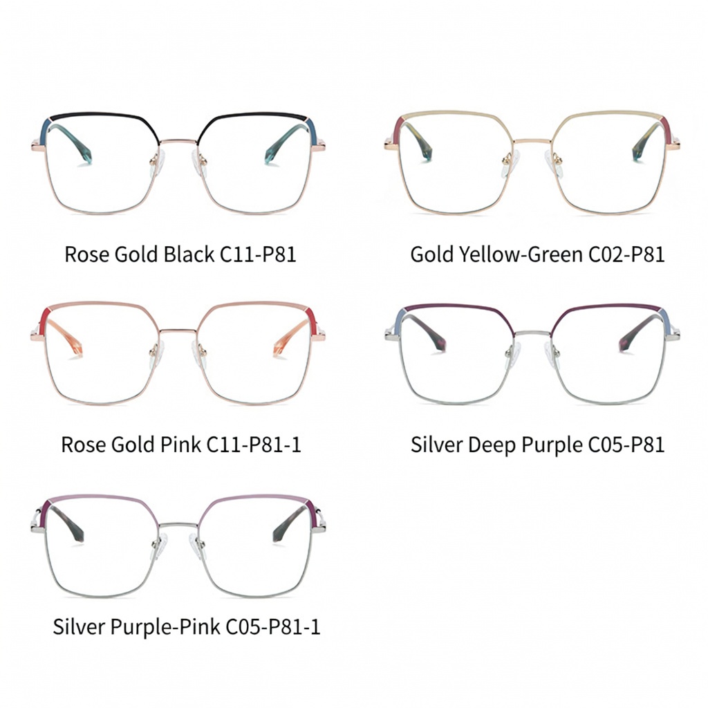Eyeao Metal Blue light blocking Optical frames JS8617