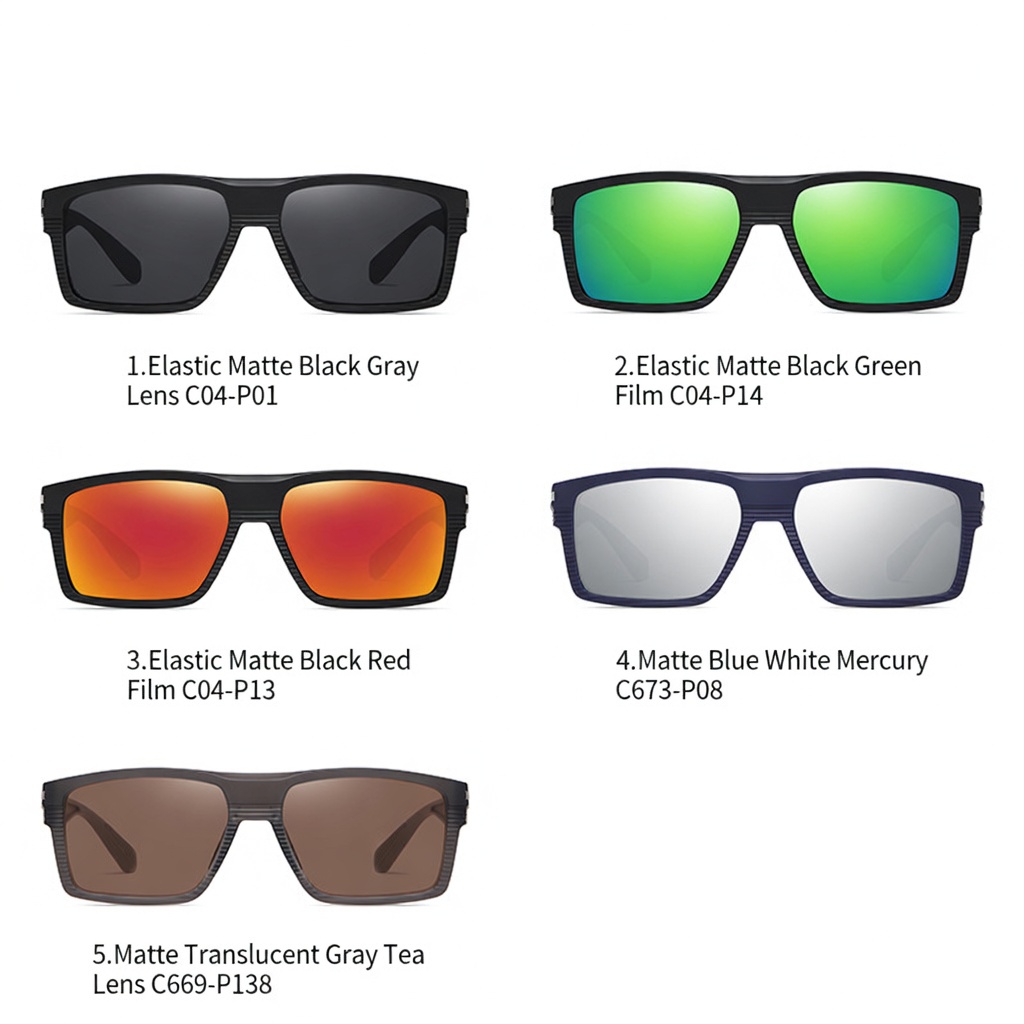 Eyeao Square UV400 Sunglasses TR7523