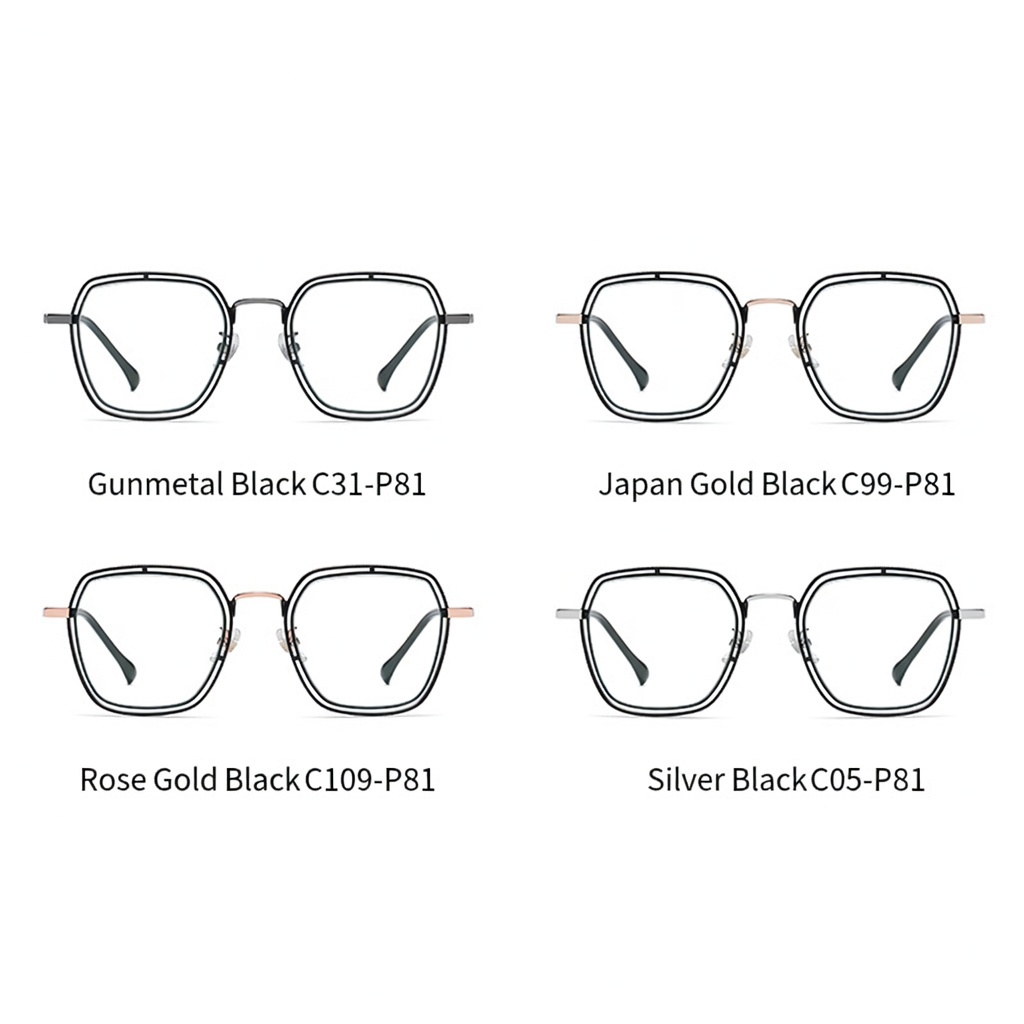 Eyeao Metal Blue light blocking Optical frames JS8601