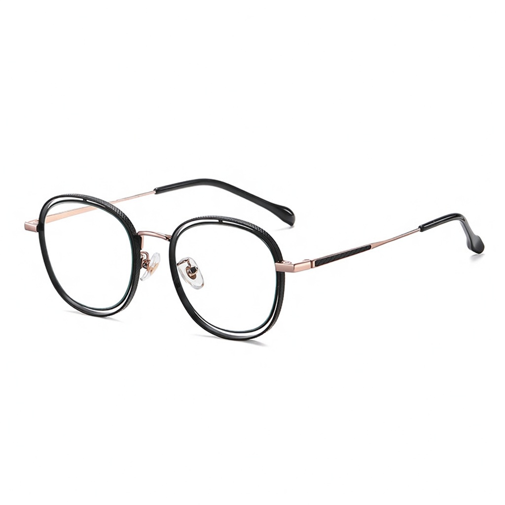Eyeao Round Metal Blue light blocking Optical frames JS8602