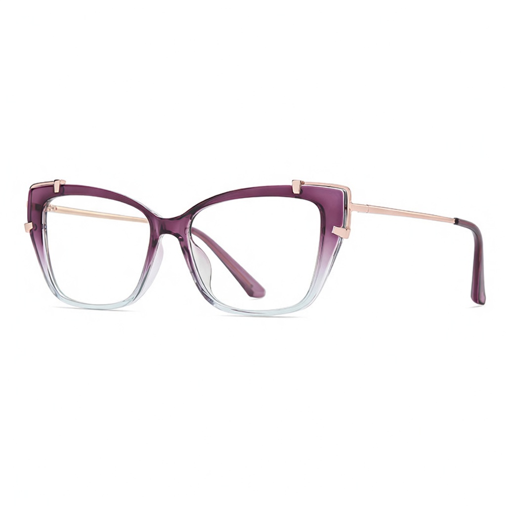 Eyeao Cat eye Metal Blue light blocking Optical frames TJ876