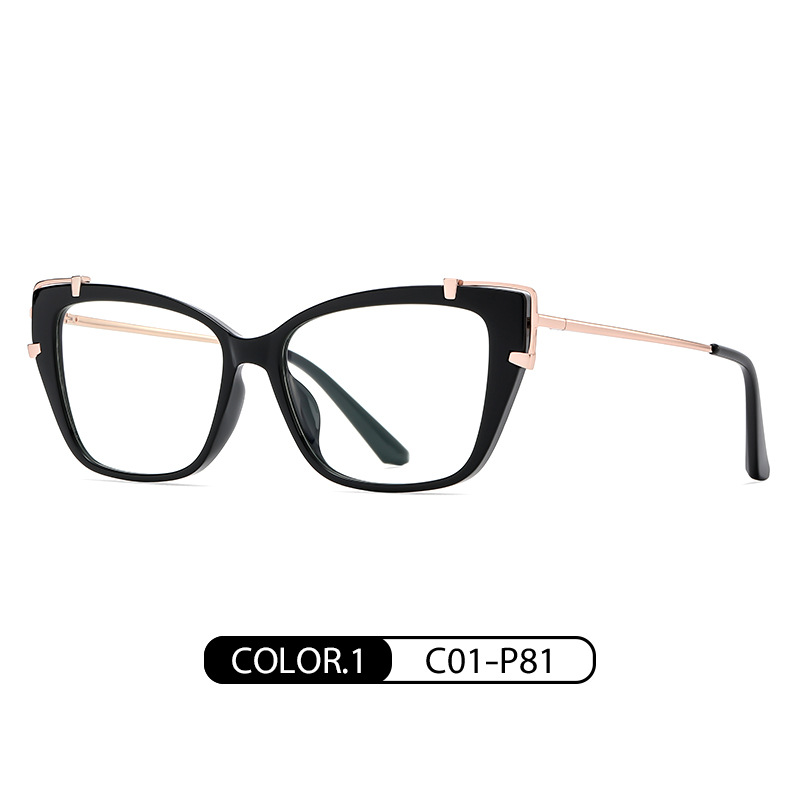 Eyeao Cat eye Metal Blue light blocking Optical frames TJ876