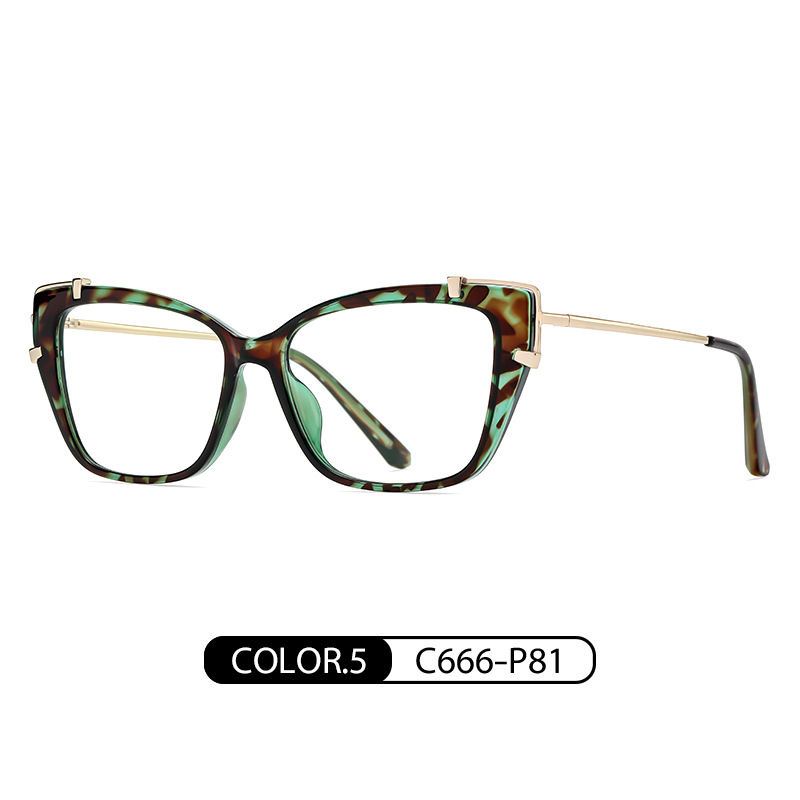 Eyeao Cat eye Metal Blue light blocking Optical frames TJ876