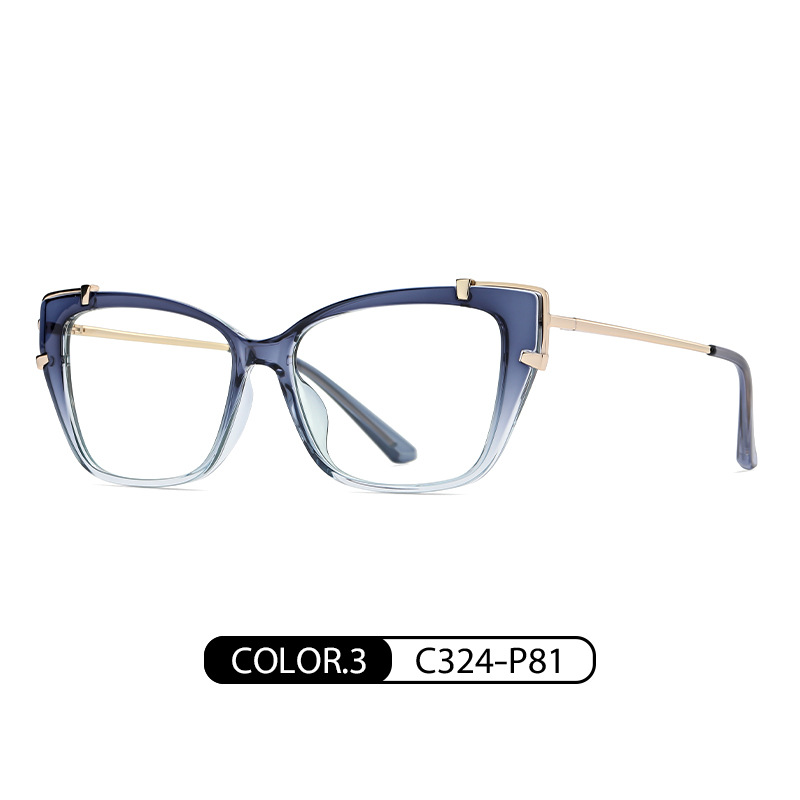 Eyeao Cat eye Metal Blue light blocking Optical frames TJ876