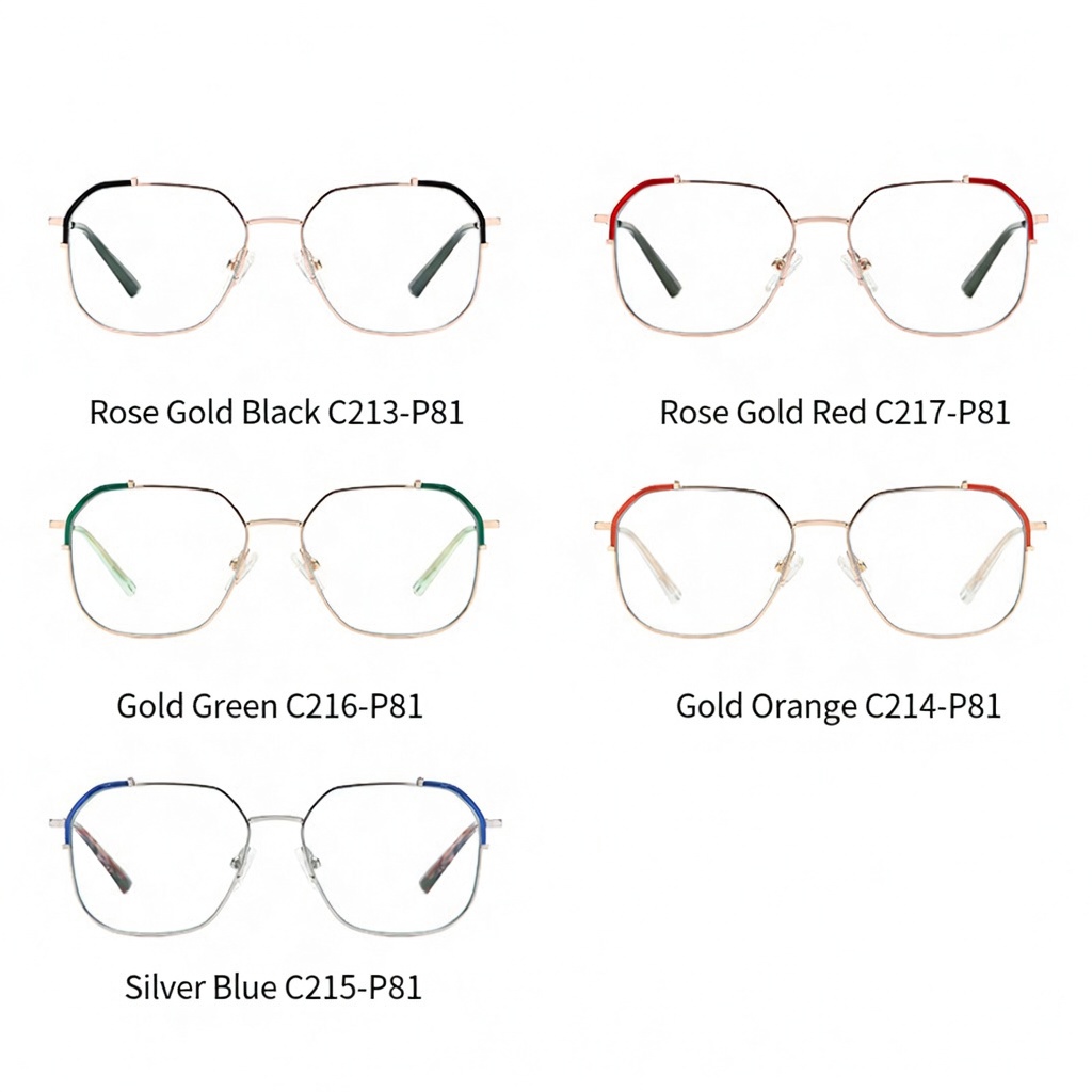 Eyeao Metal Blue light blocking Optical frames JS8613