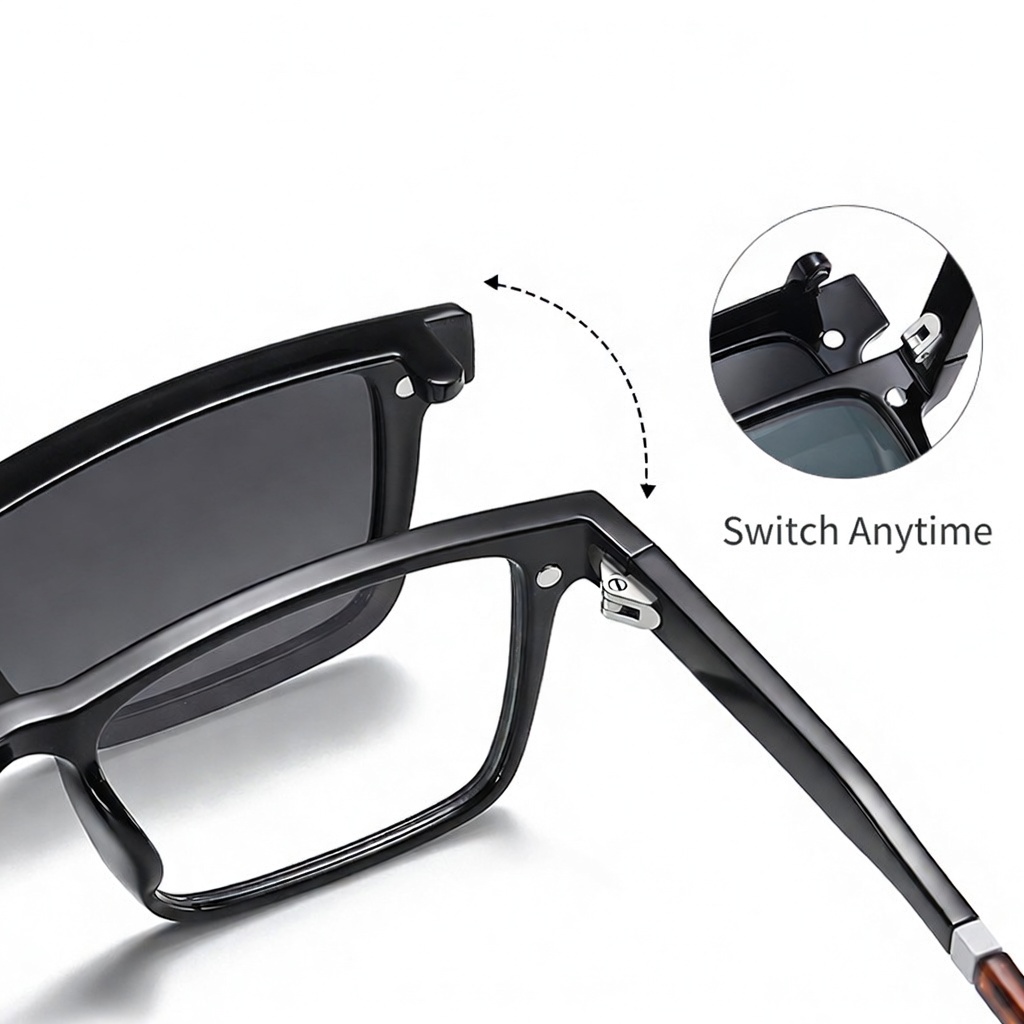 Eyeao Square TR90 Polarized Sunglasses CG7703