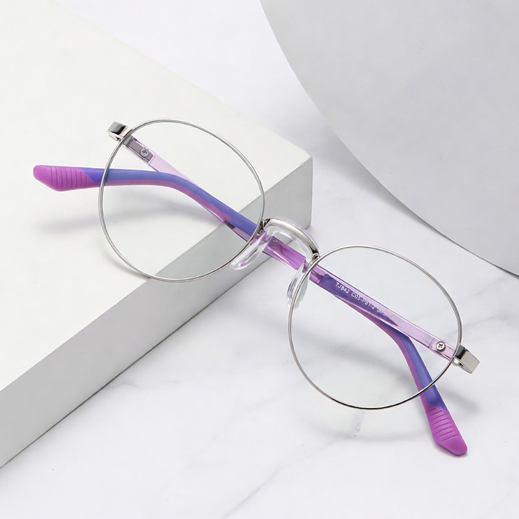 Eyeao Oval Silica gel Blue light blocking Optical frames TJ842