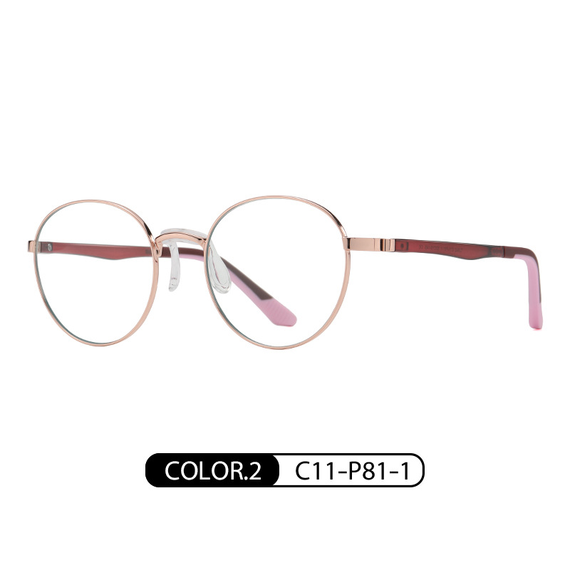 Eyeao Oval Silica gel Blue light blocking Optical frames TJ842