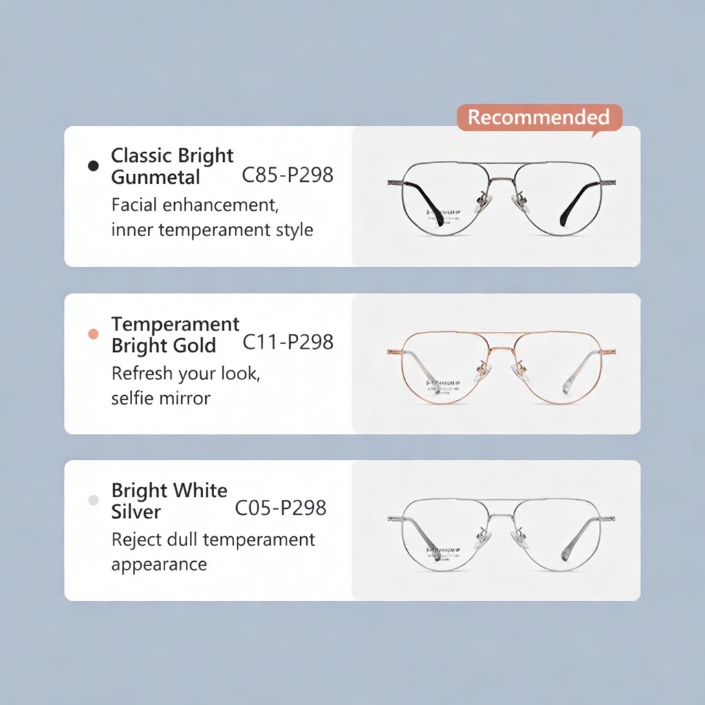 Eyeao Aviator Pure titanium Blue light blocking Optical frames ST6219