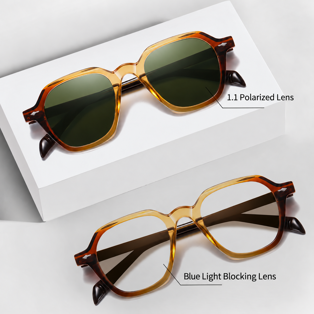 Eyeao Acetate UV400 Blue light blocking Sunglasses S31103