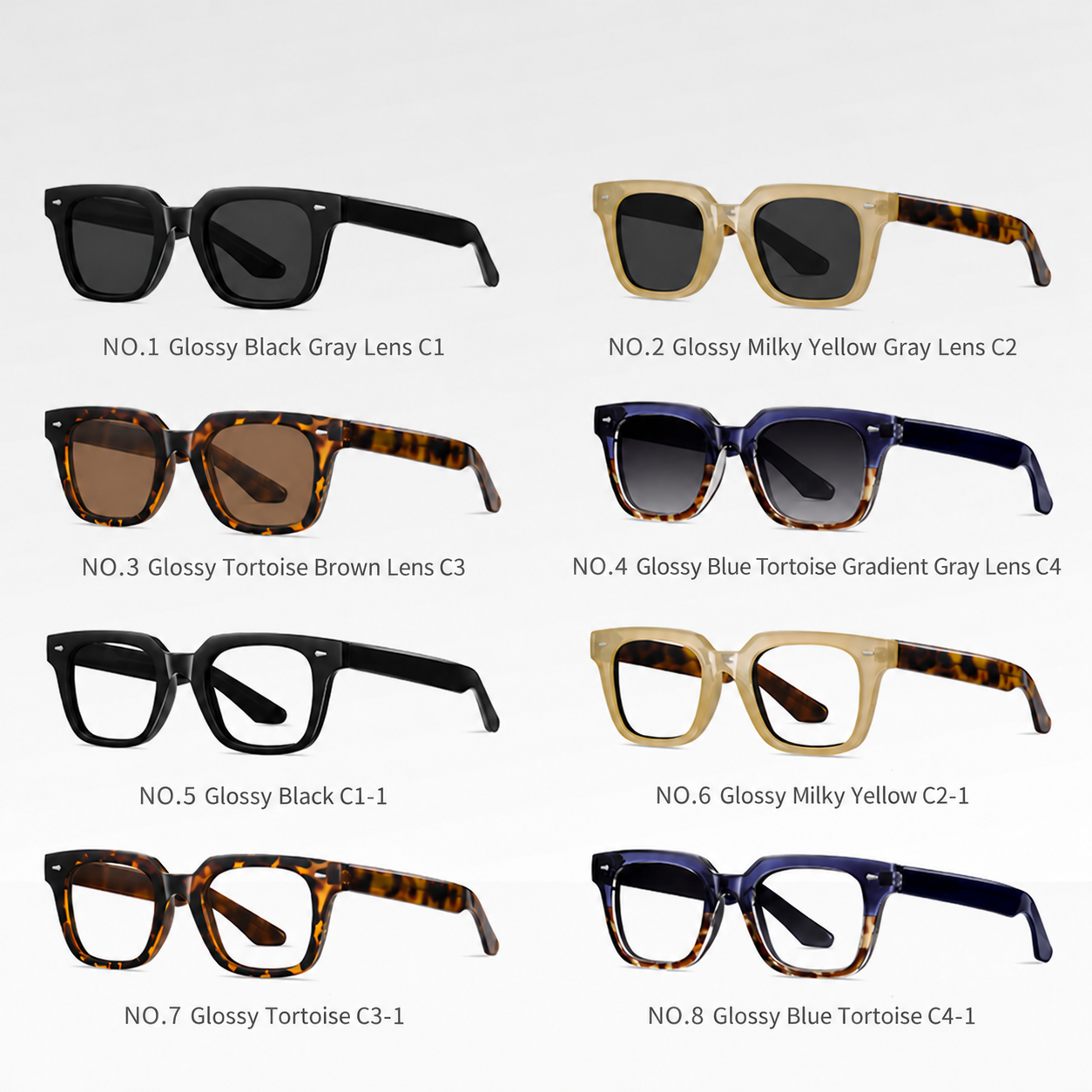 Eyeao Acetate Polarized Blue light blocking Sunglasses S31105