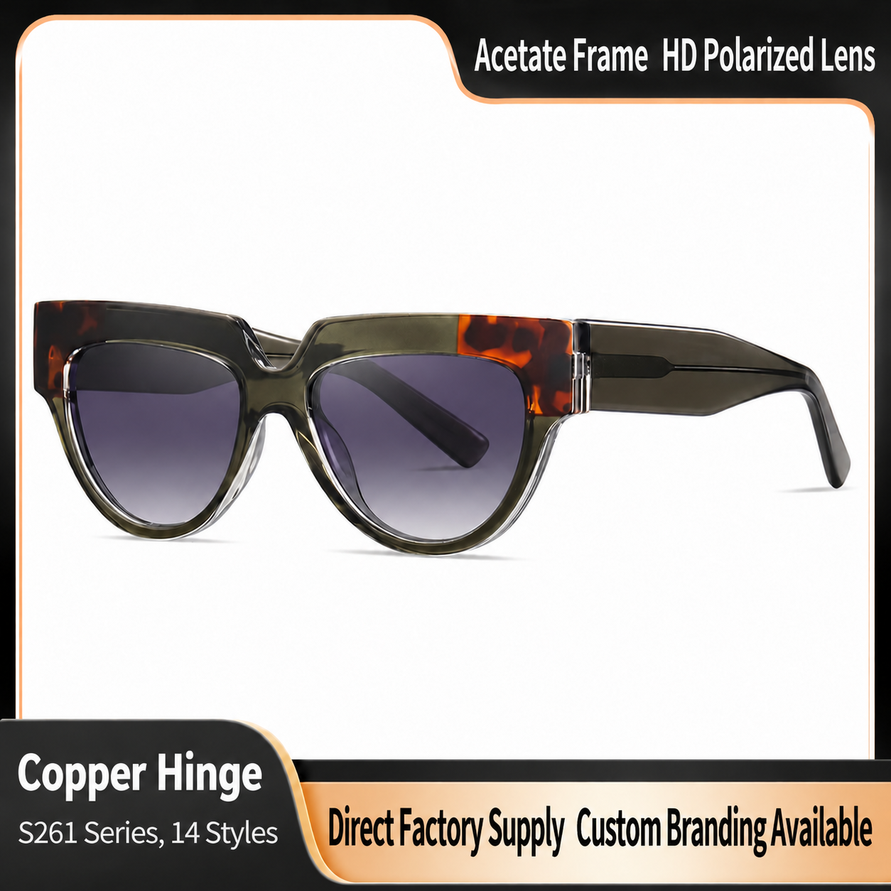 Eyeao Acetate Polarized UV400 Blue light blocking Sunglasses S26107
