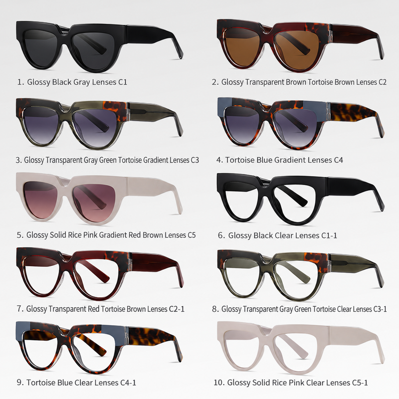 Eyeao Acetate Polarized UV400 Blue light blocking Sunglasses S26107