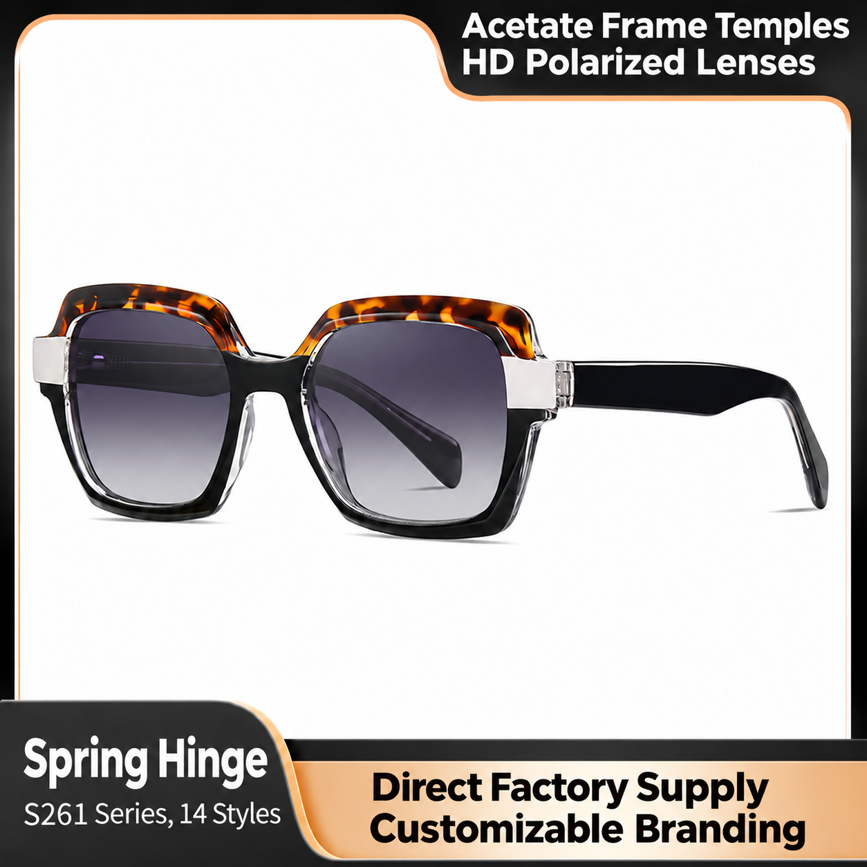Eyeao Acetate UV400 Polarized Blue light blocking Sunglasses S26112