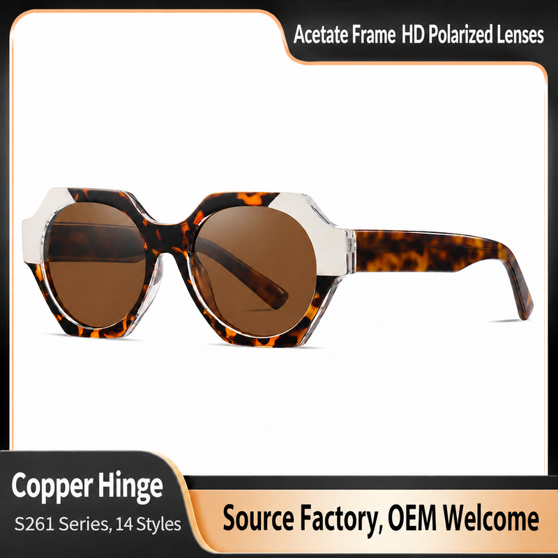 Eyeao Polygon Acetate Polarized Blue light blocking Sunglasses S26106