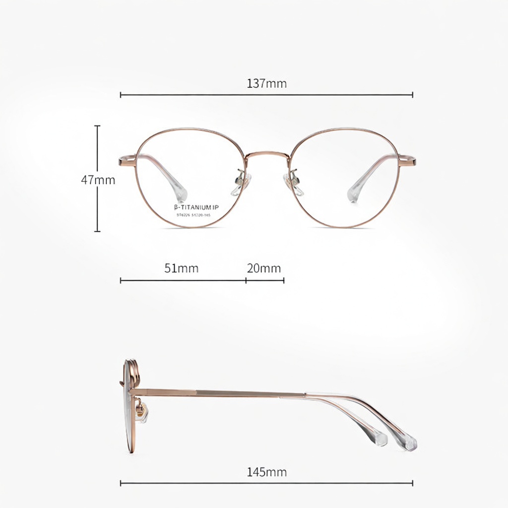 Eyeao Round Pure titanium Optical frames ST6226