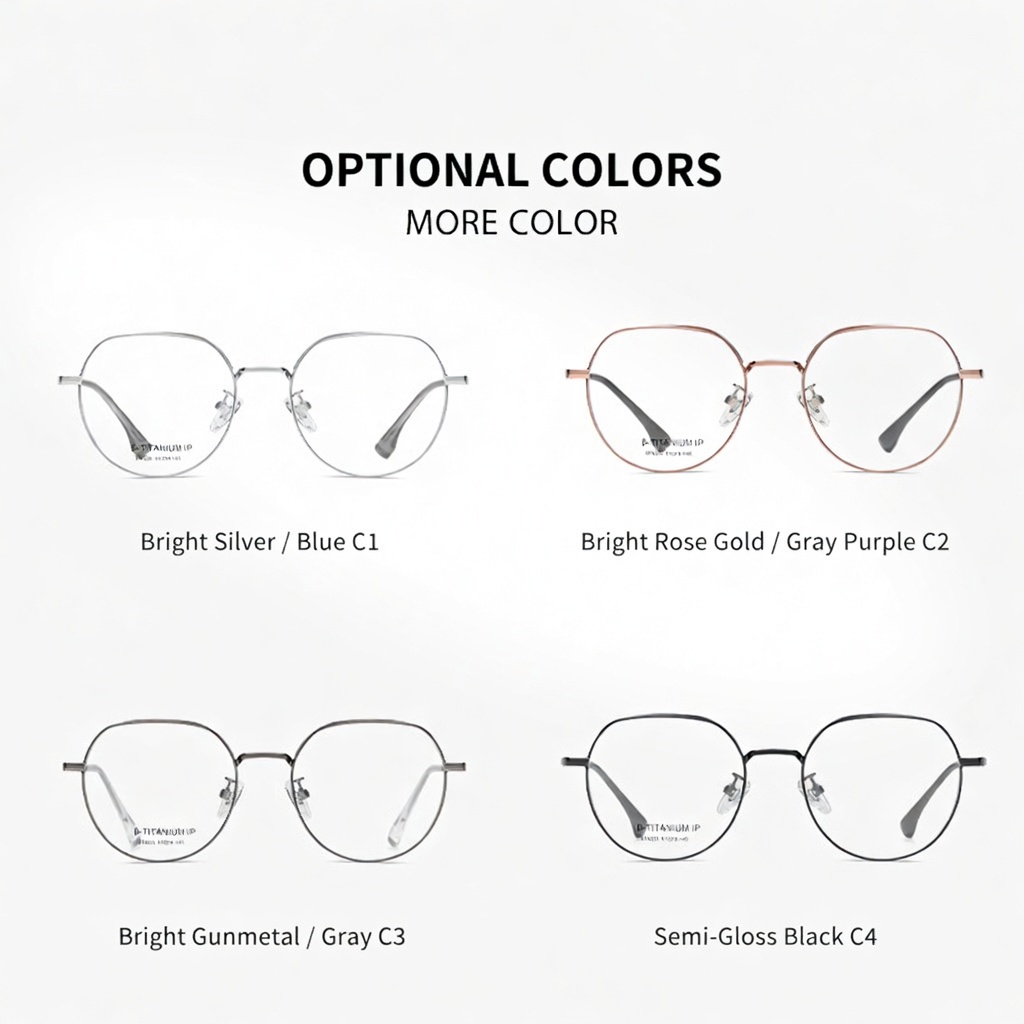 Eyeao Polygon Pure titanium Optical frames ST6225