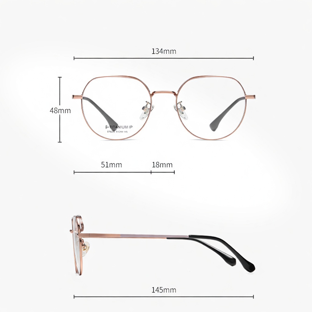 Eyeao Polygon Pure titanium Optical frames ST6225