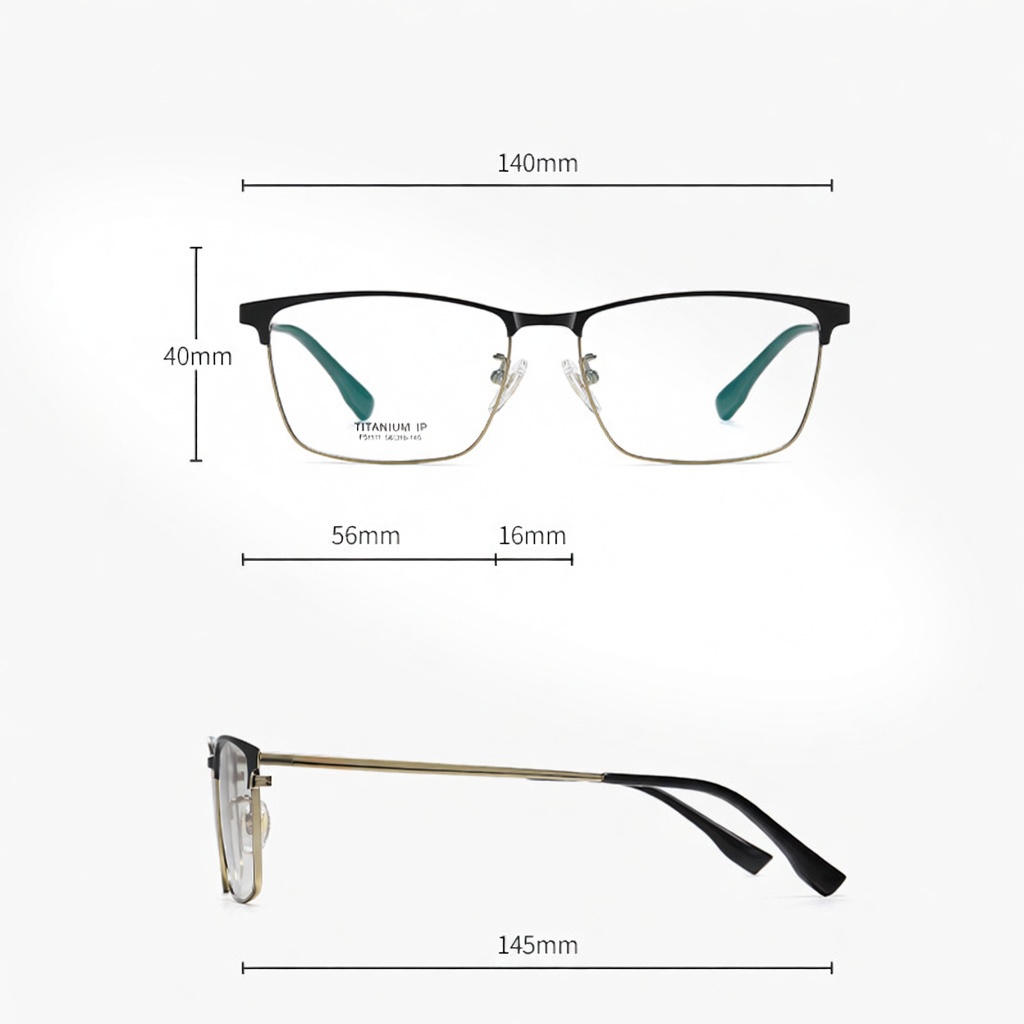 Eyeao Square Pure titanium Optical frames F51111