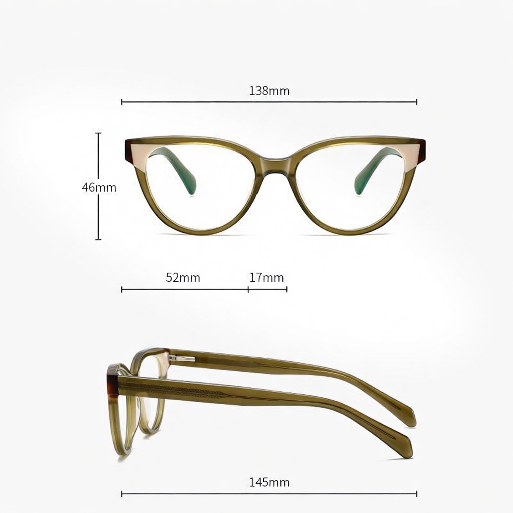 Eyeao Cat eye Acetate Blue light blocking Optical frames F22104