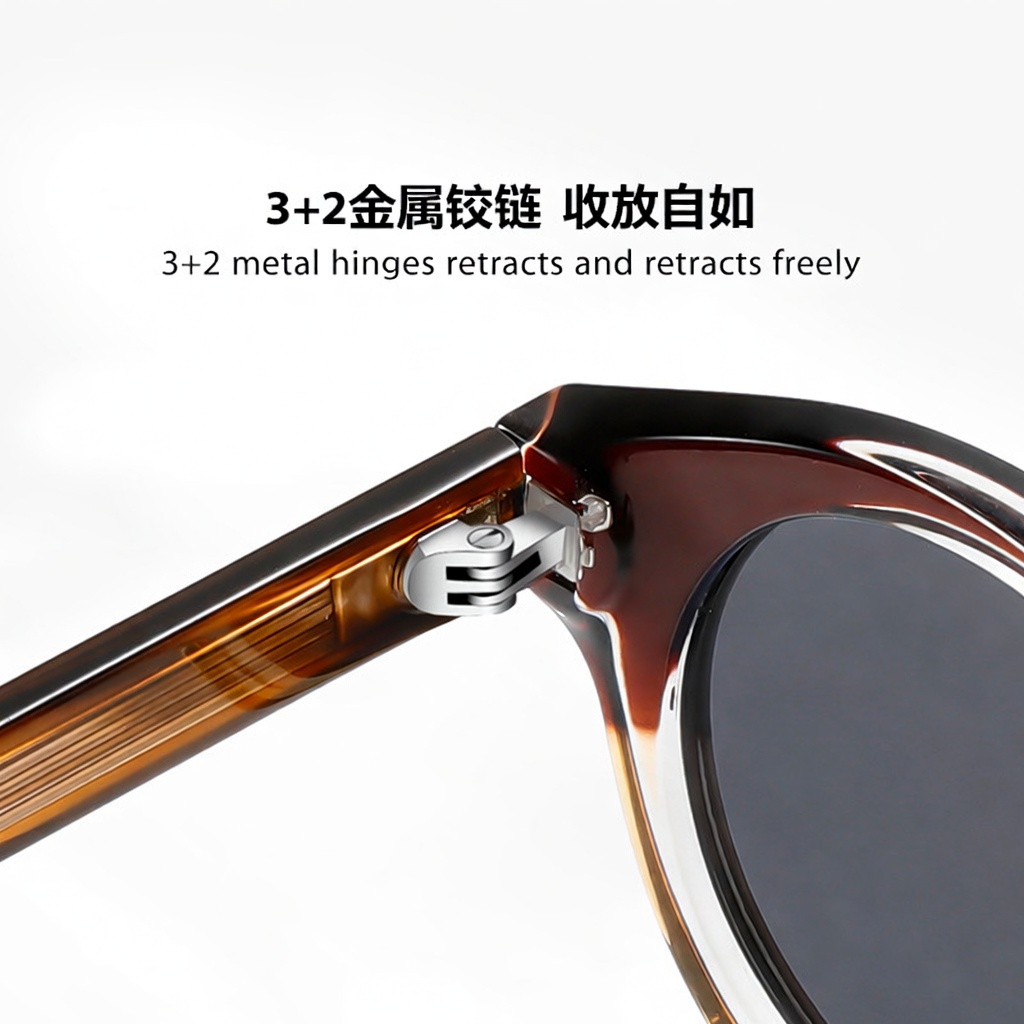Eyeao Round Acetate Polarized Sunglasses S31125
