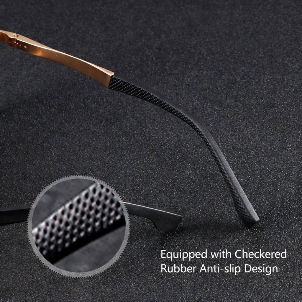 Eyeao Square Metal Polarized Sunglasses S15109