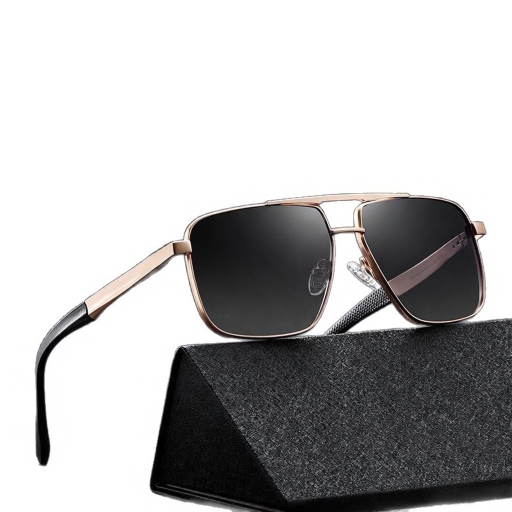 Eyeao Square Metal Polarized Sunglasses S15109
