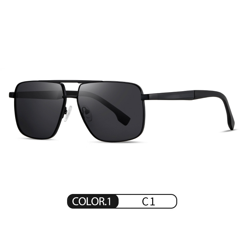 Eyeao Square Metal Polarized Sunglasses S15109