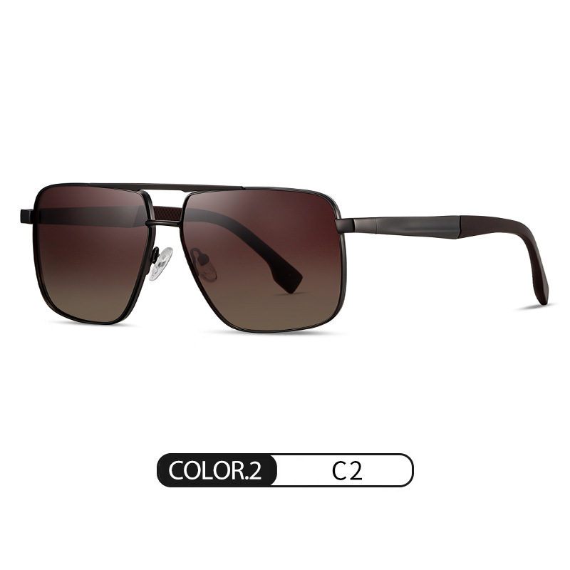Eyeao Square Metal Polarized Sunglasses S15109