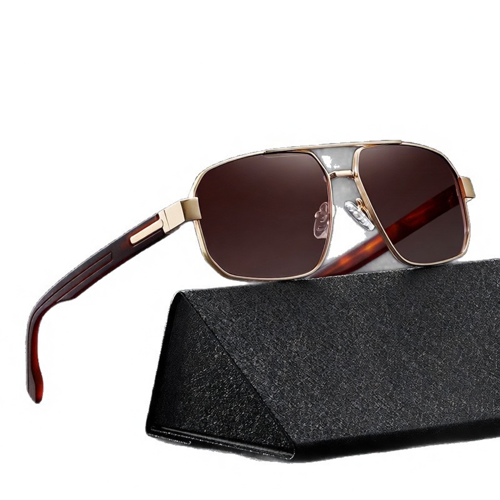 Eyeao Square Metal Polarized Sunglasses S15107