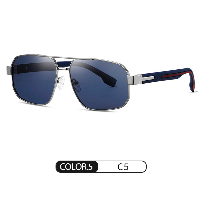 Eyeao Square Metal Polarized Sunglasses S15107