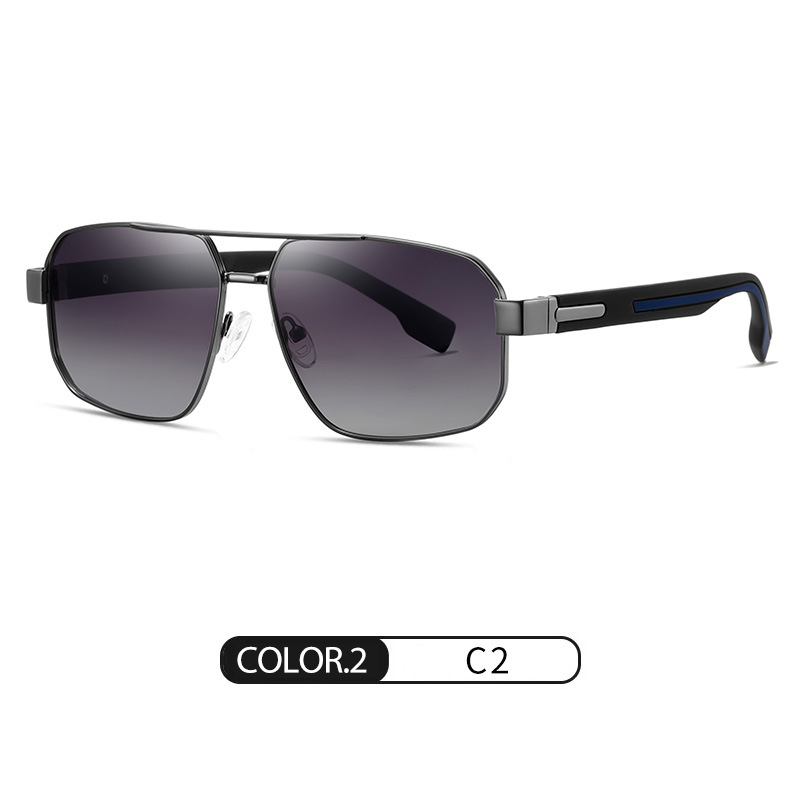 Eyeao Square Metal Polarized Sunglasses S15107