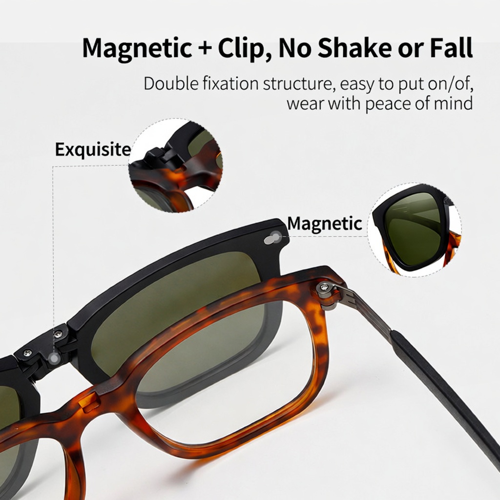 Eyeao Polarized Magnetic Blue light blocking Sunglasses S33104