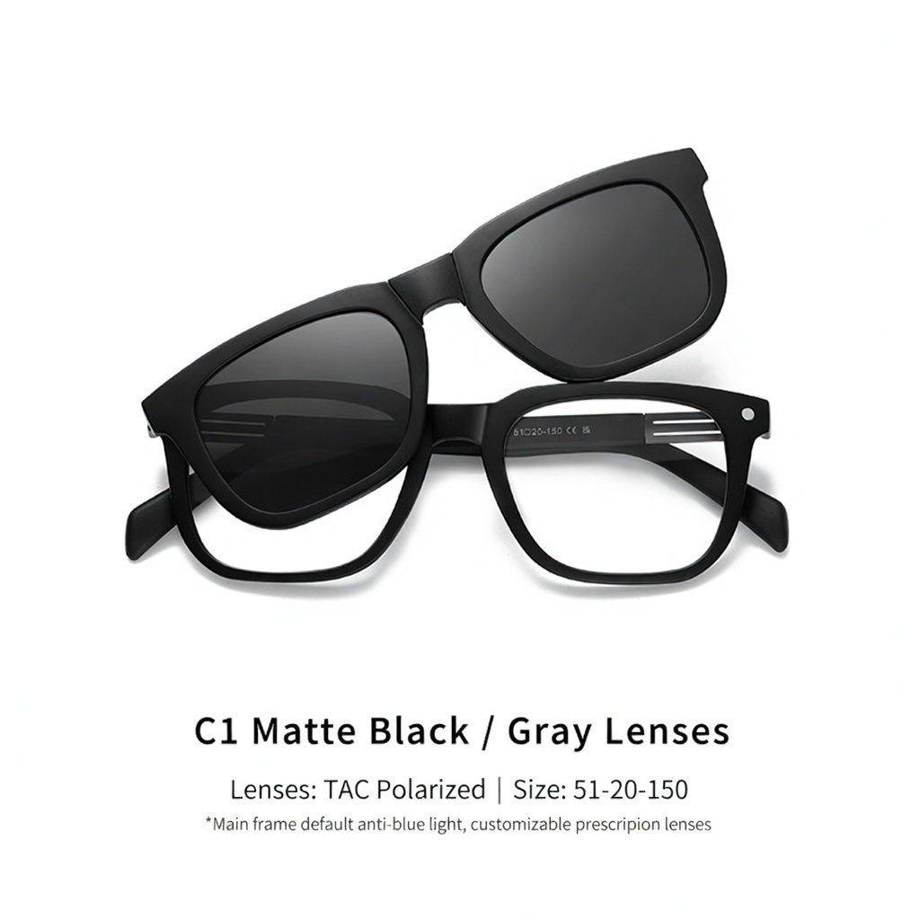 Eyeao Polarized Magnetic Blue light blocking Sunglasses S33104