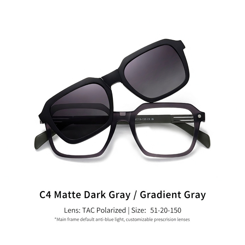 Eyeao Magnetic Polarized Blue light blocking Sunglasses S33106
