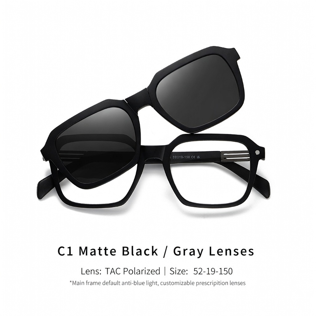 Eyeao Magnetic Polarized Blue light blocking Sunglasses S33106