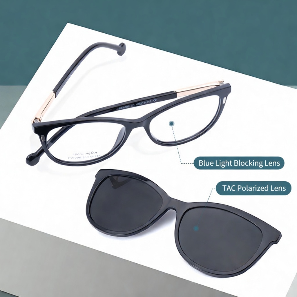 Eyeao Polarized Magnetic Blue light blocking Sunglasses PZ1006