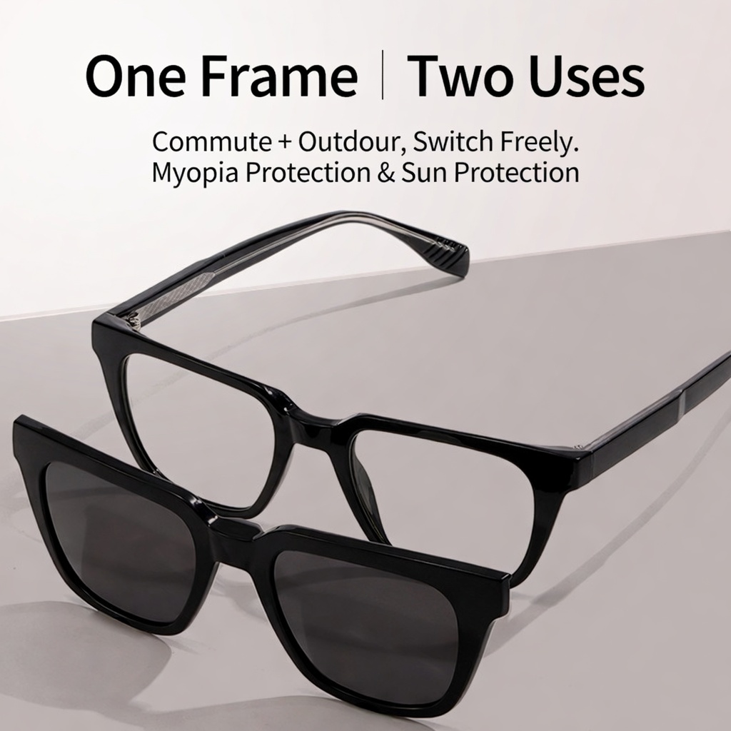 Eyeao Magnetic Polarized Blue light blocking Sunglasses S34205