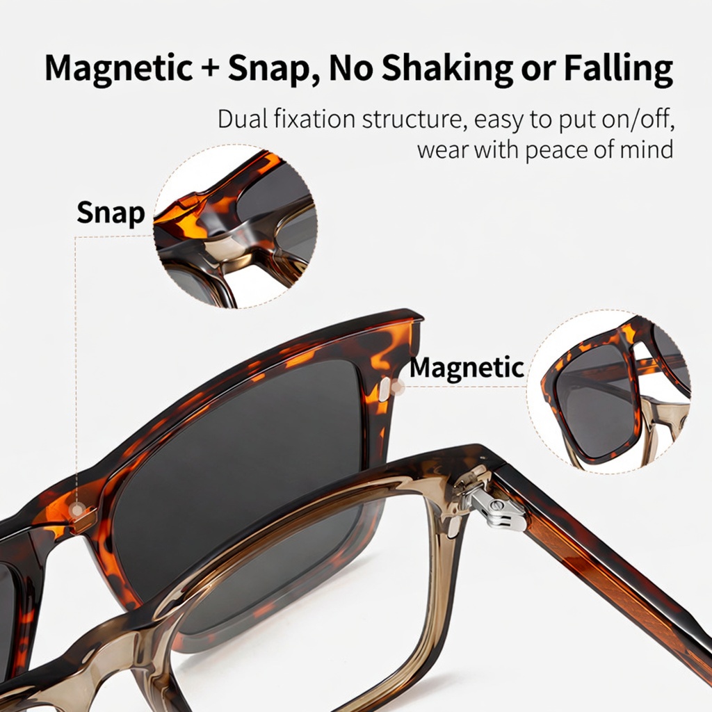 Eyeao Polarized Magnetic Blue light blocking Sunglasses S34202