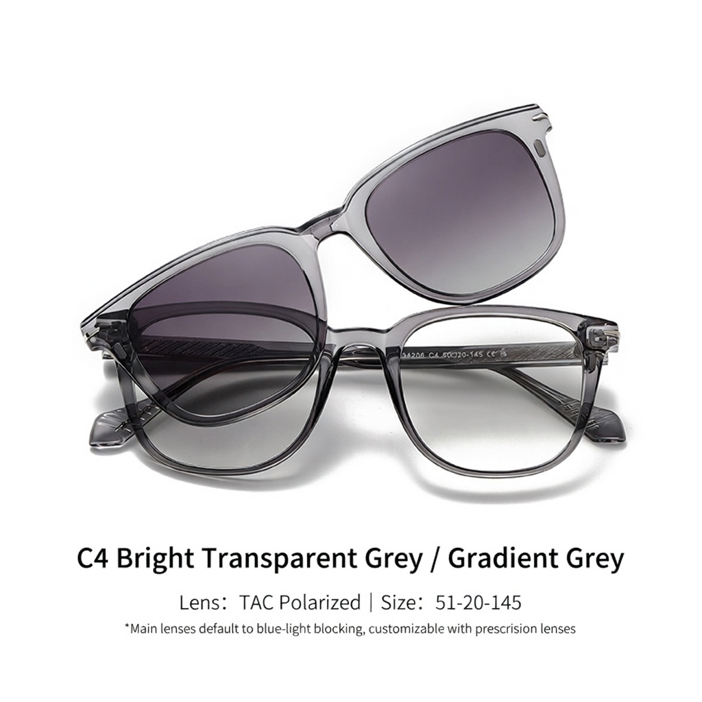Eyeao Magnetic Polarized Blue light blocking Sunglasses S34206