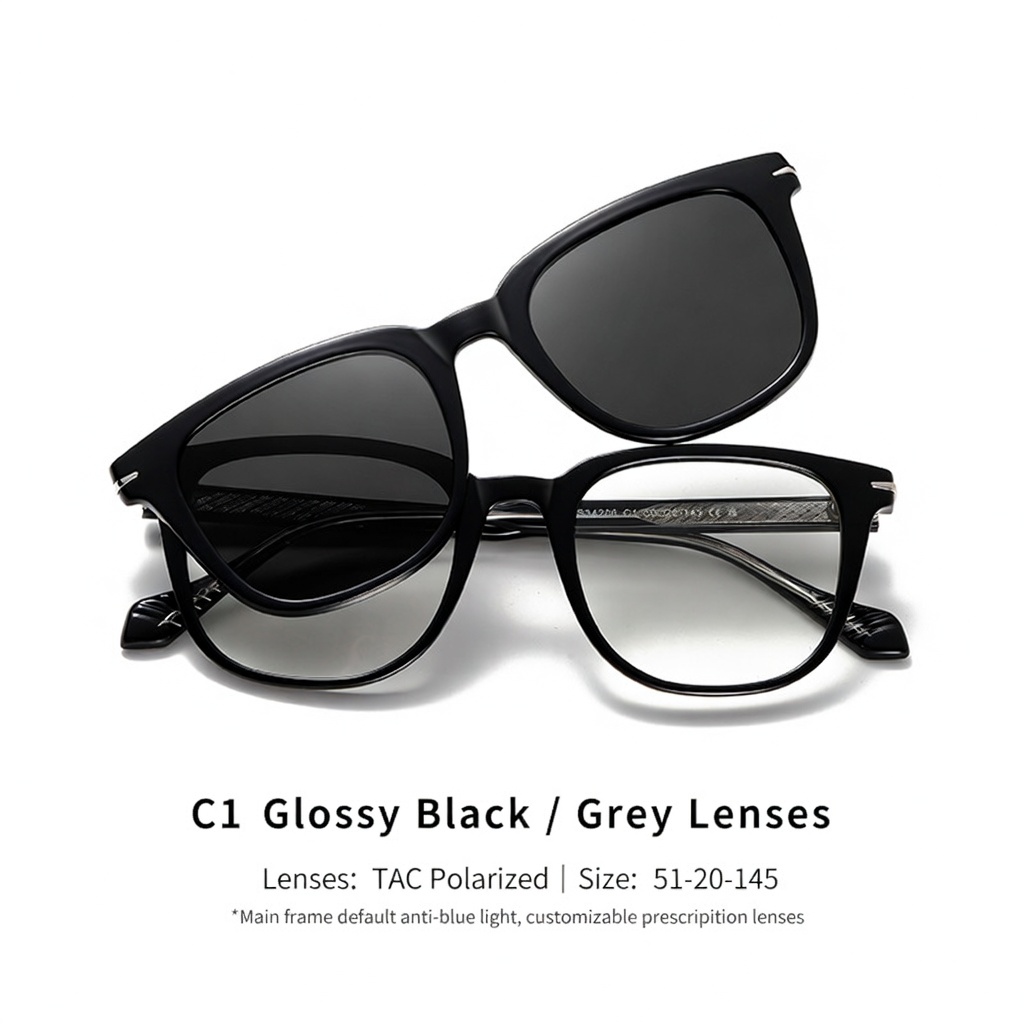 Eyeao Magnetic Polarized Blue light blocking Sunglasses S34206