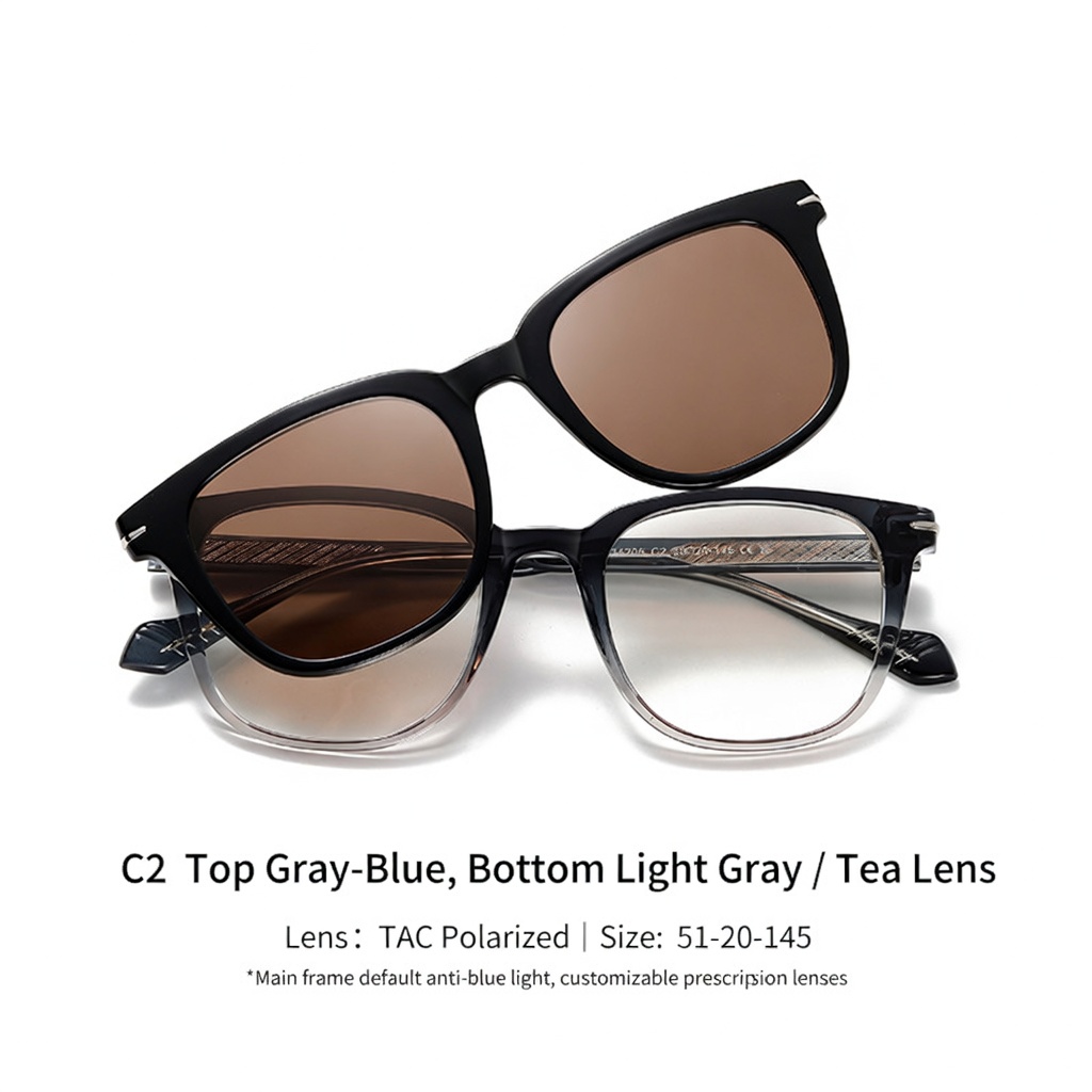 Eyeao Magnetic Polarized Blue light blocking Sunglasses S34206