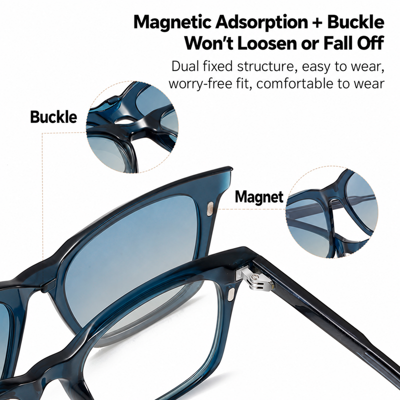 Eyeao Magnetic Polarized Blue light blocking Sunglasses S34208