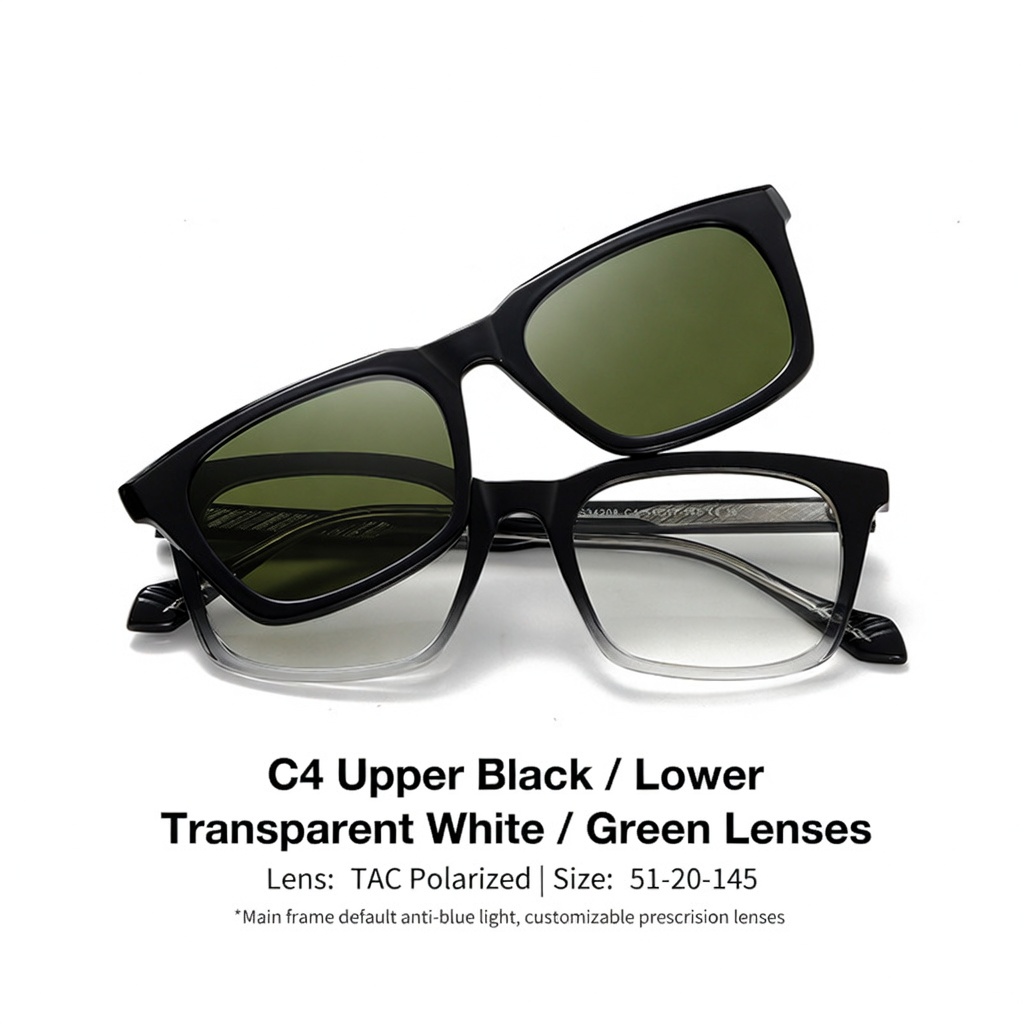 Eyeao Magnetic Polarized Blue light blocking Sunglasses S34208