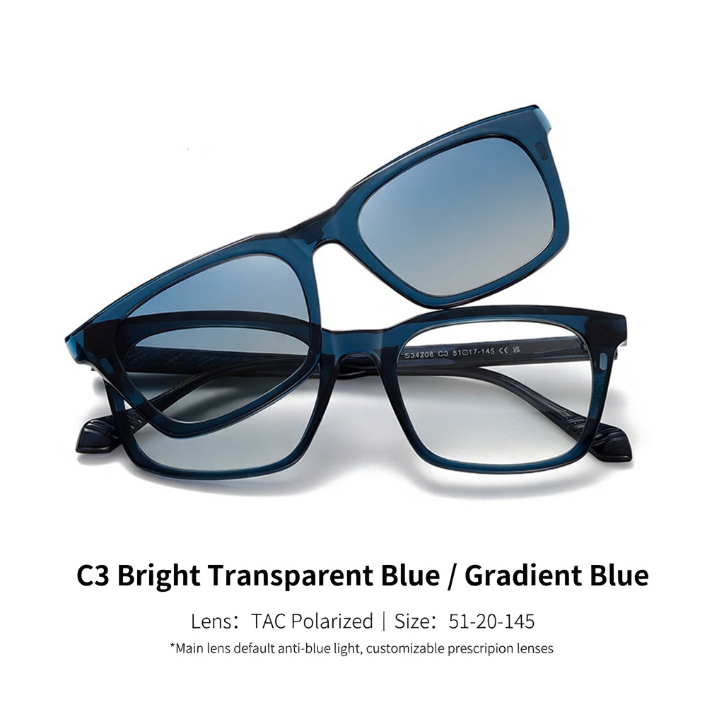 Eyeao Magnetic Polarized Blue light blocking Sunglasses S34208