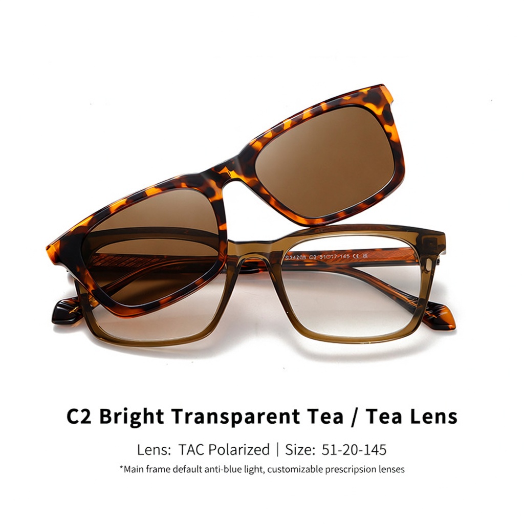Eyeao Magnetic Polarized Blue light blocking Sunglasses S34208