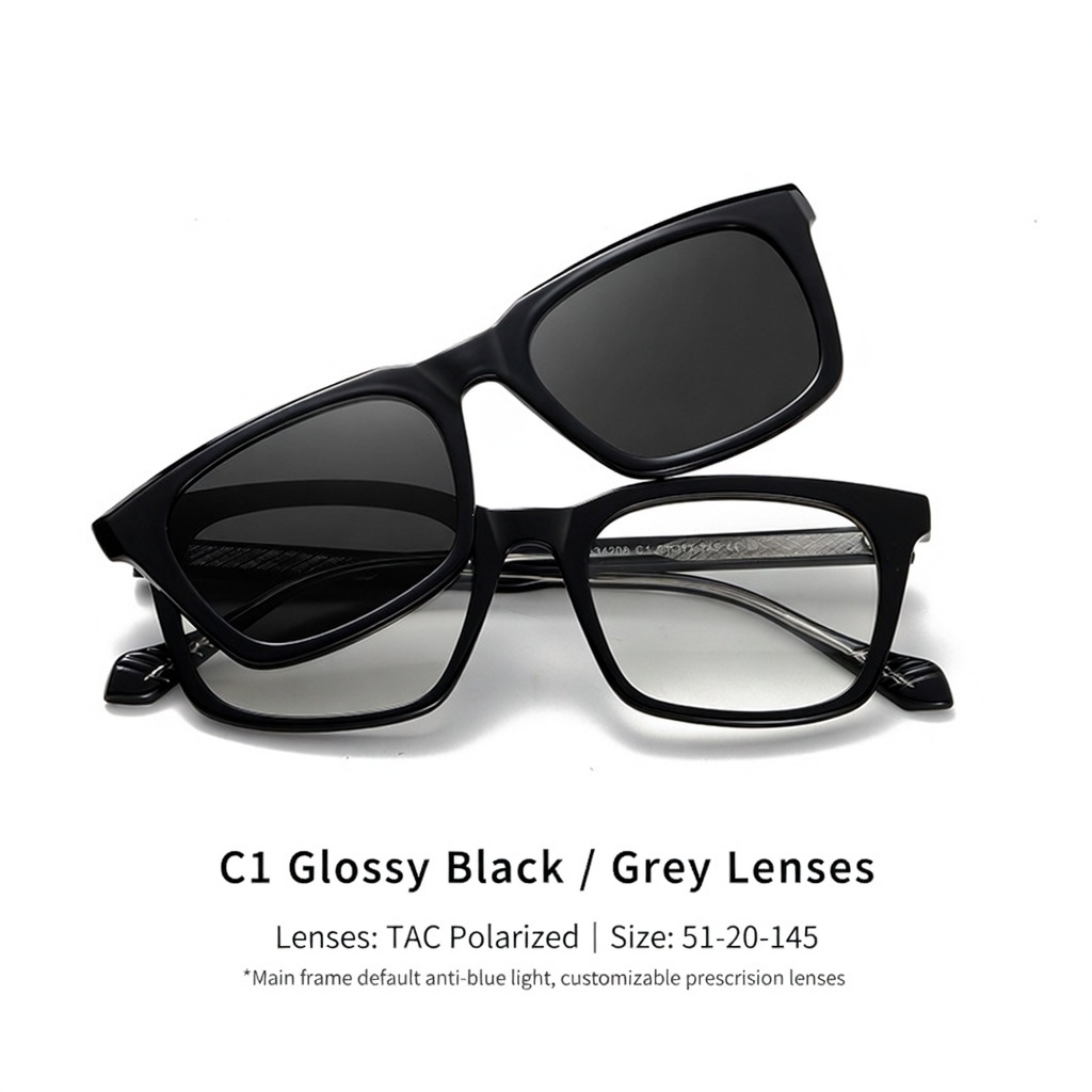 Eyeao Magnetic Polarized Blue light blocking Sunglasses S34208