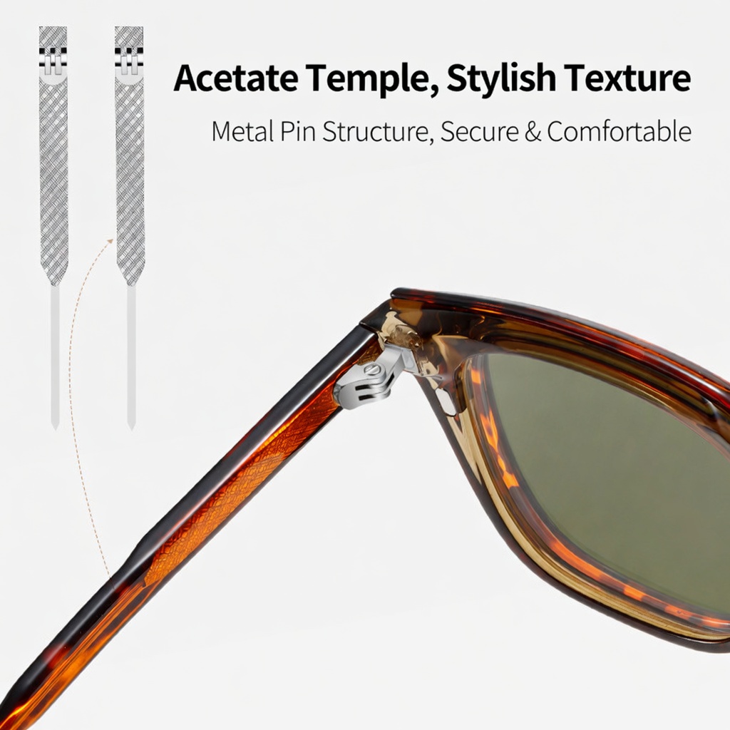 Eyeao Square Magnetic Polarized Sunglasses S34209