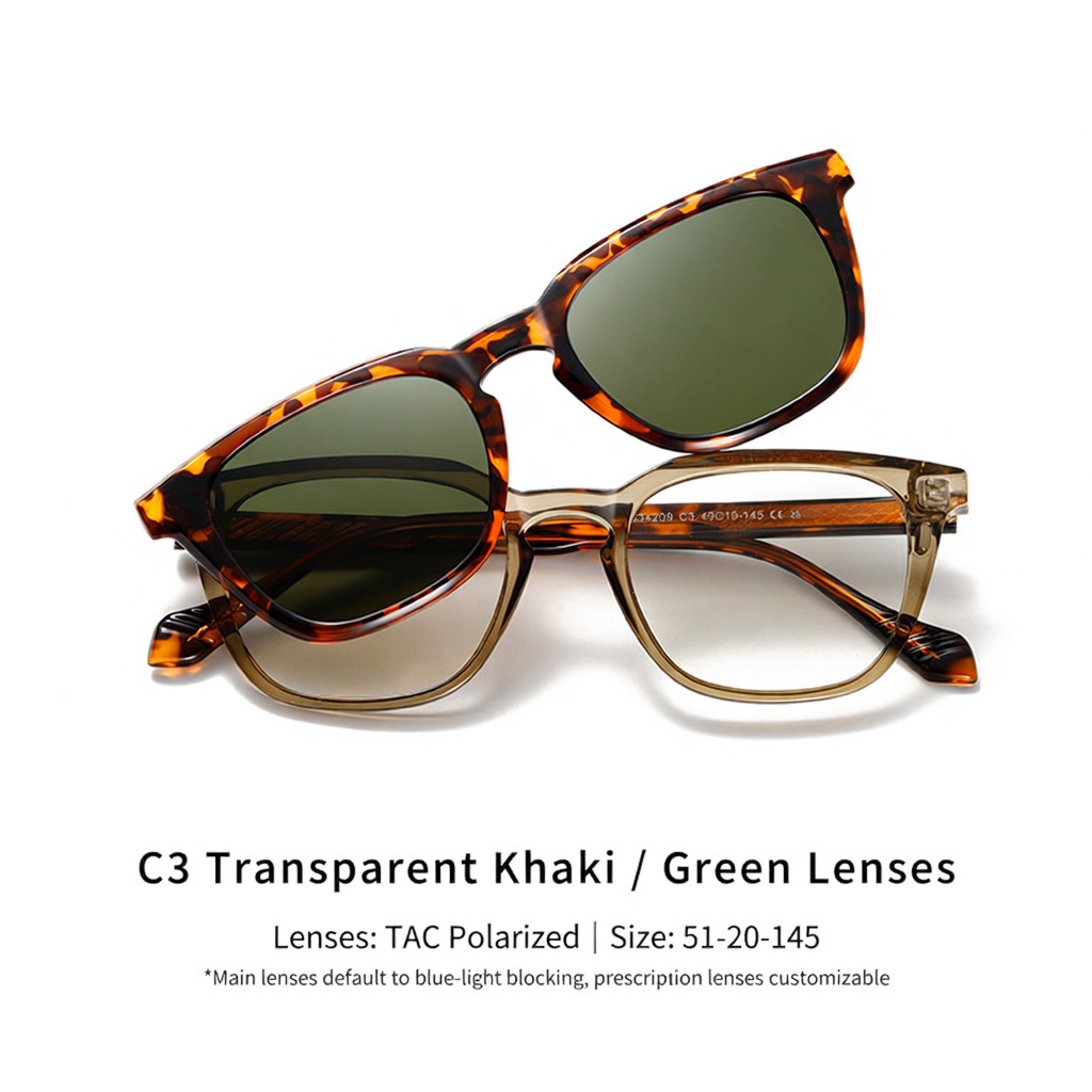 Eyeao Square Magnetic Polarized Sunglasses S34209